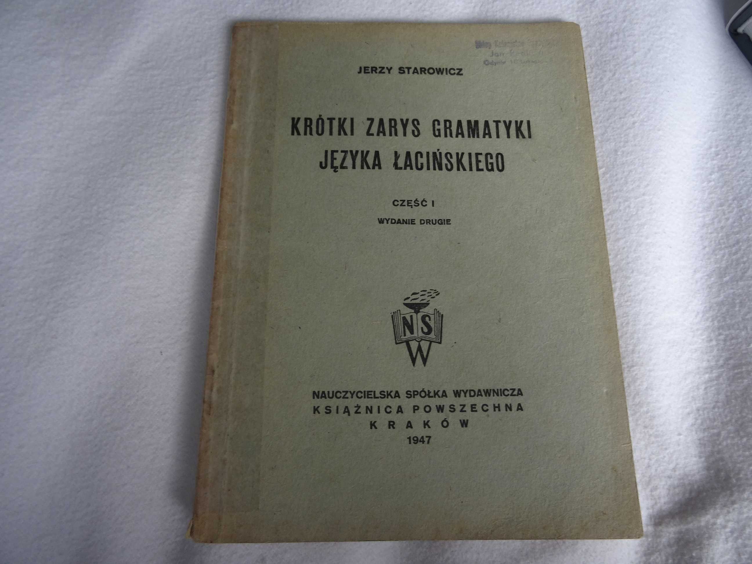 Krótki zarys gramatyki języka łacińskiego