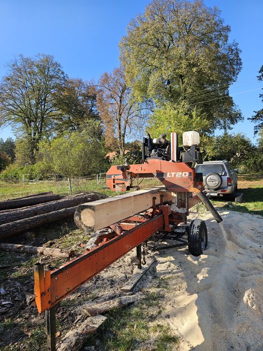 Trak tartak mobilny objazdowy spalinowy deski kantówki krokwie