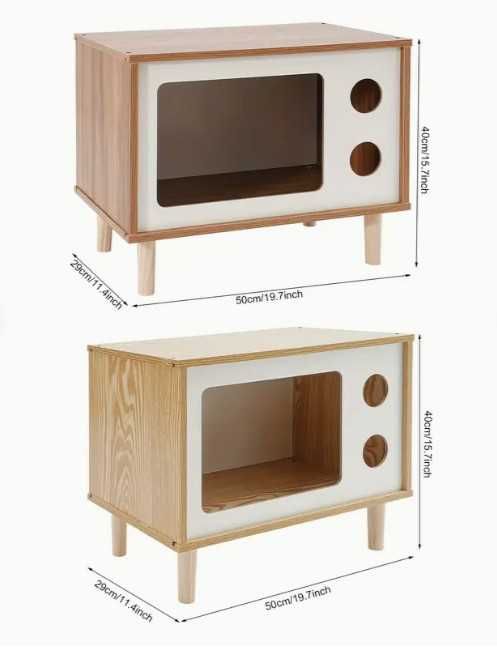 Casa/ cama para gato em forma de TV 50x40x29cm