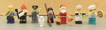 LEGO Minifigurki 7 szt. Harry Potter, mikołaj, kucharka, naukowiec in.