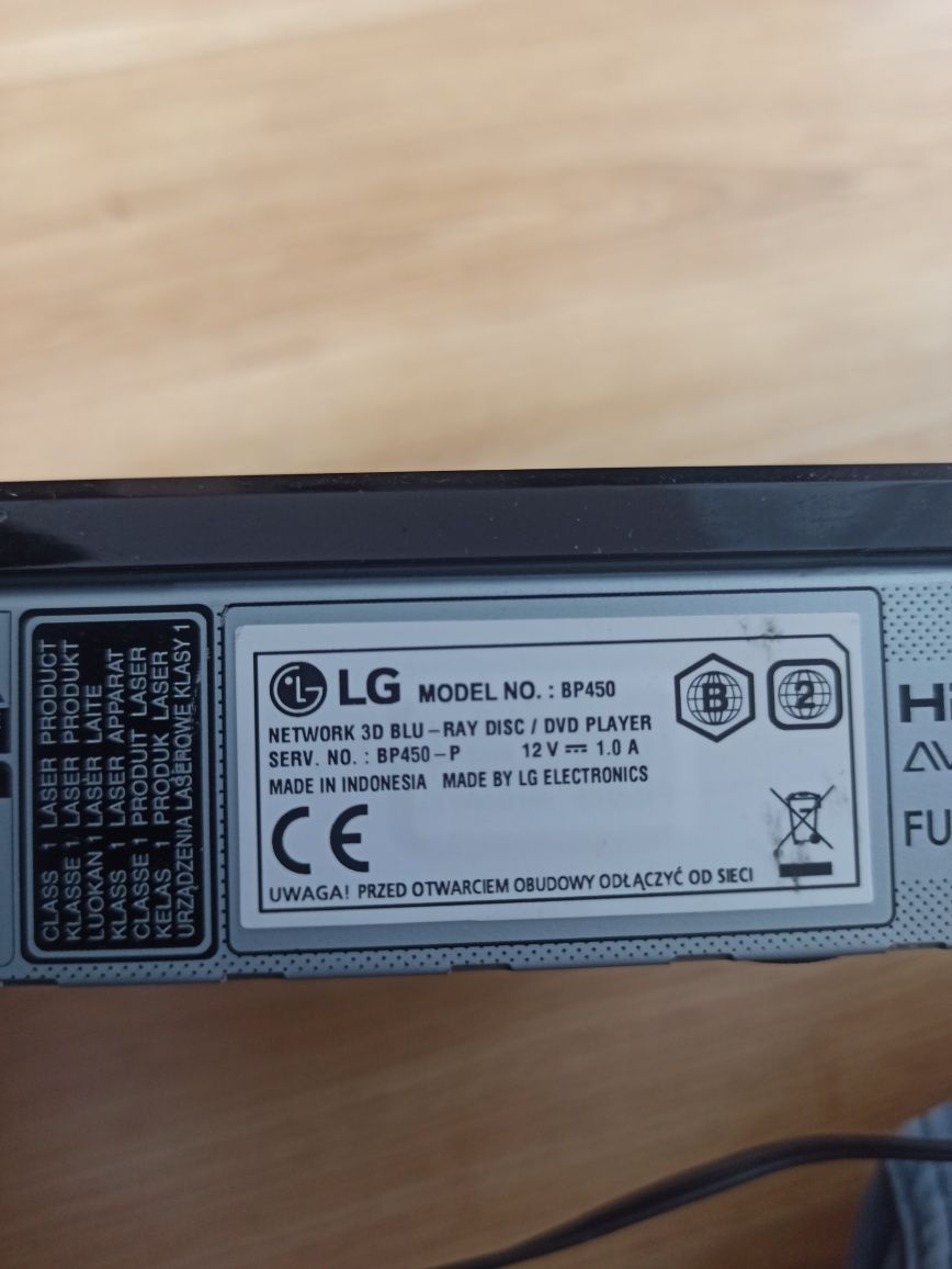 Odtwarzacz sony bp-450 blu ray 3 d