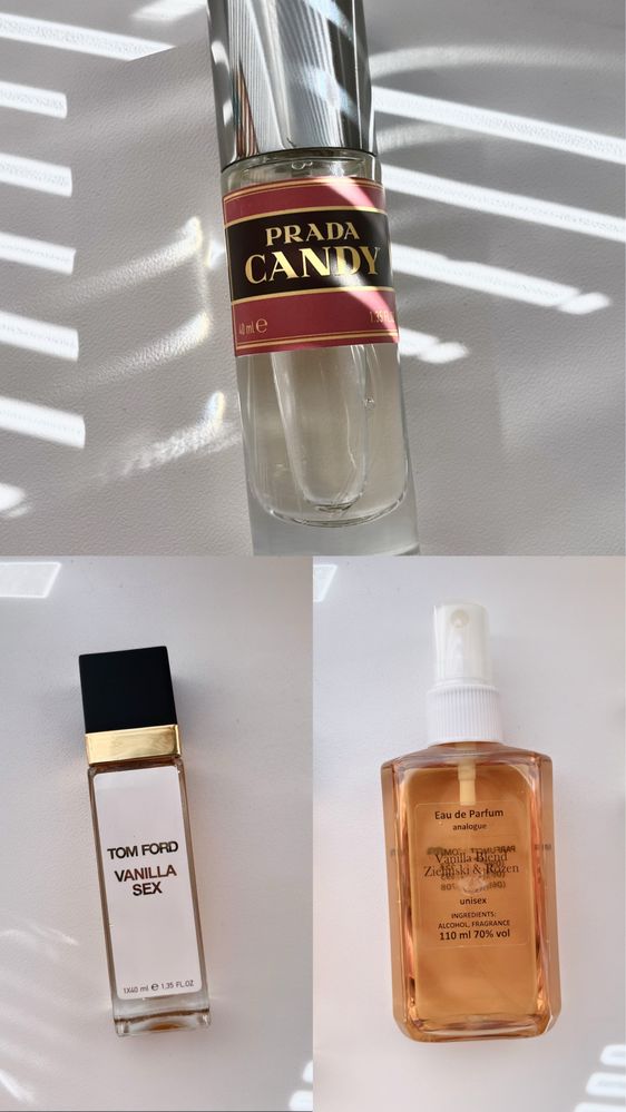 Парфуми Tom Ford, Kilian, Versace,  Zielinski & Rozen, Prada, Guerlain