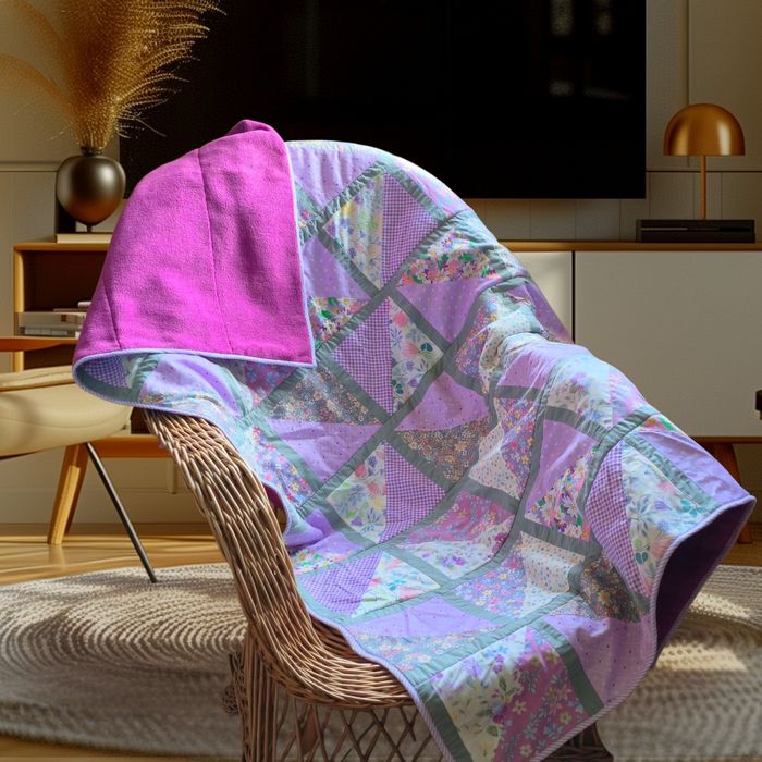 Patchwork Lavender handmade 155x105 cm