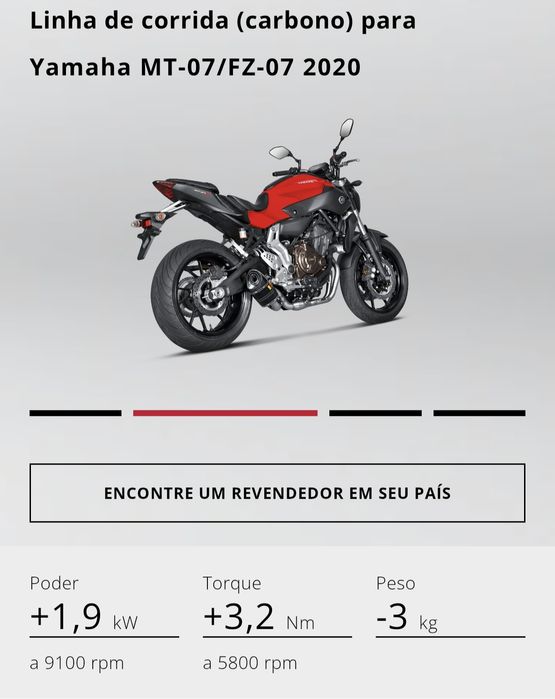 Ackrapovic  Racing line&Carbon Yamaha MT 07 /XSR