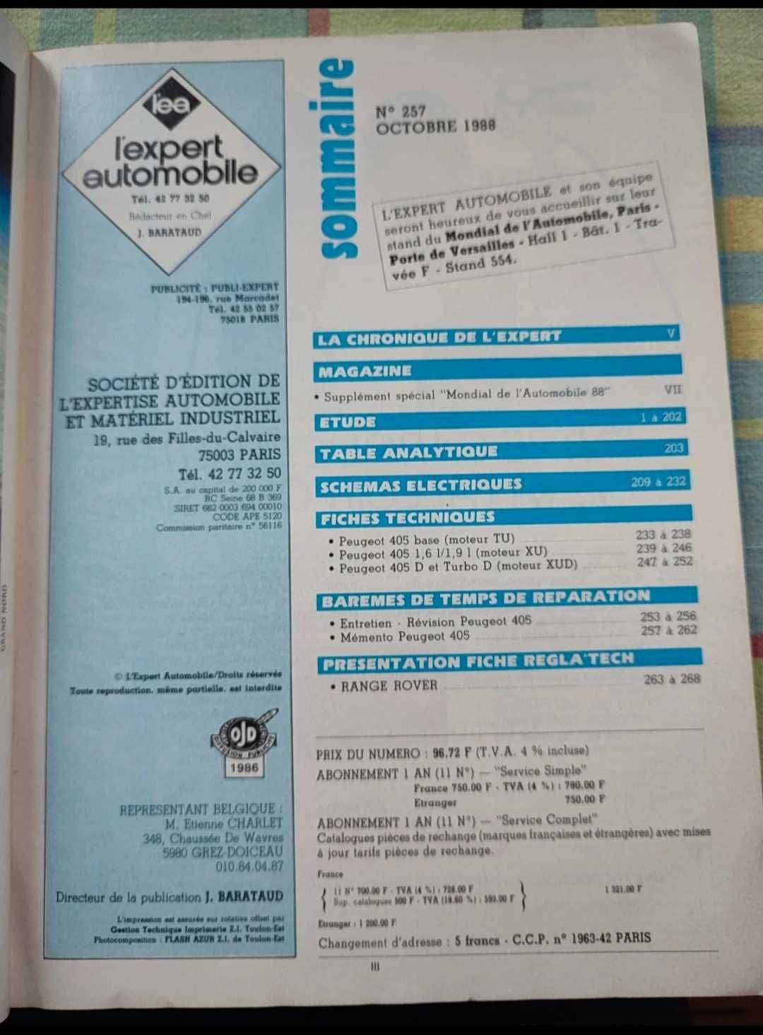 Livro técnico do Peugeot 405