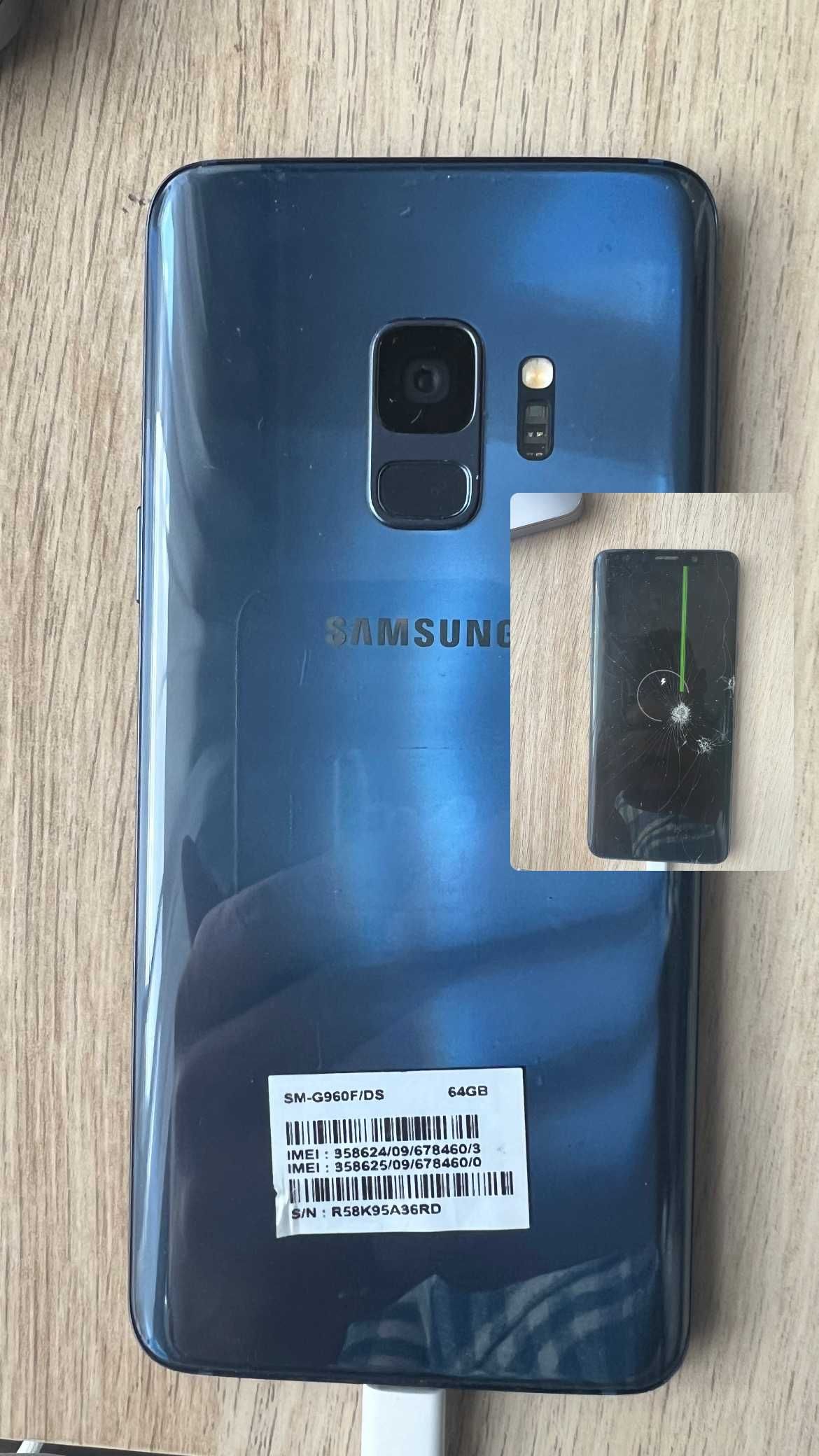 Samsung S9 z uszkodzonym ekranem