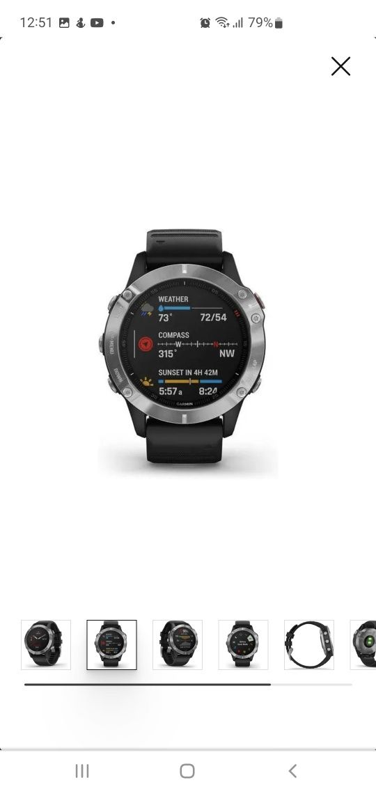 Relógio Desportivo GARMIN Fénix 6 (Bluetooth - Até 14 dias de autonomi