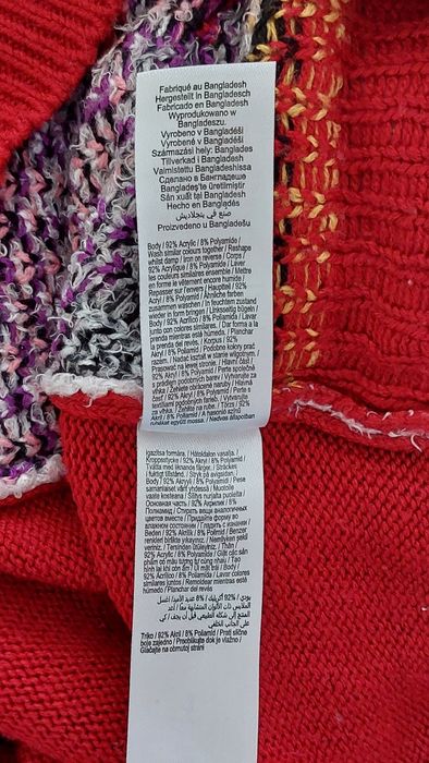 Sweter świąteczny Boże Narodzenie czerwony pingwin M 38 F&F