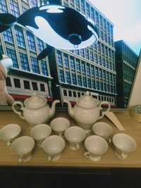Porcelanowy antyczny podwójny serwis kawowy Wawel prosto ze strychu.