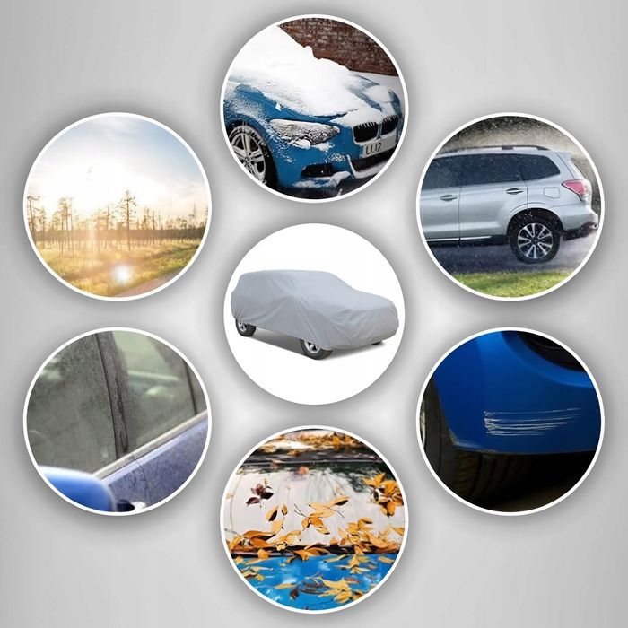 Pokrowiec Na Samochód Wodoodporny Plandeka Na Auto Xxl 540cm Zimowy fv