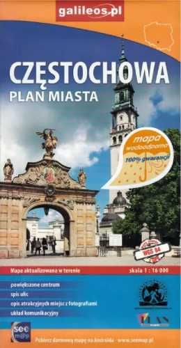 Plan miasta wodoodporny - Częstochowa 1:16 000 - praca zbiorowa