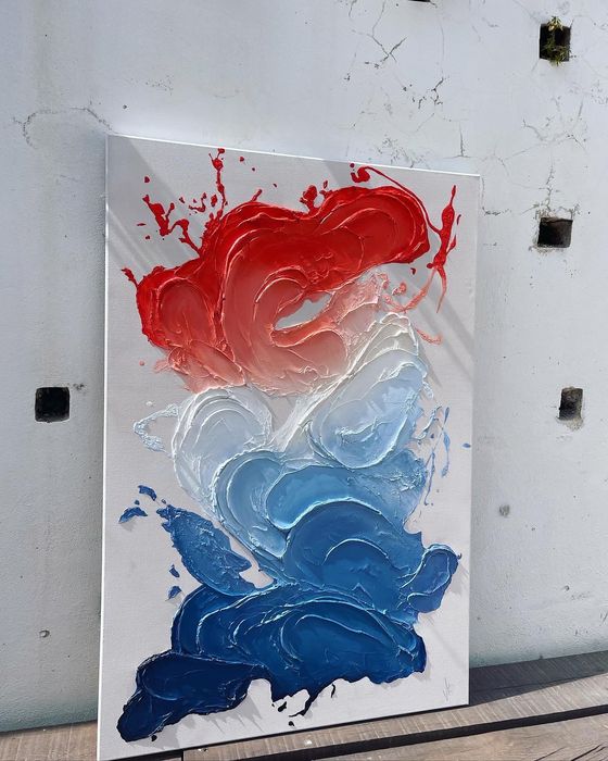 Pintura unique, quadros, abstracta, técnica mista, tela premium