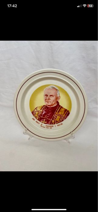 Prato decorativo antigo João Paulo ll