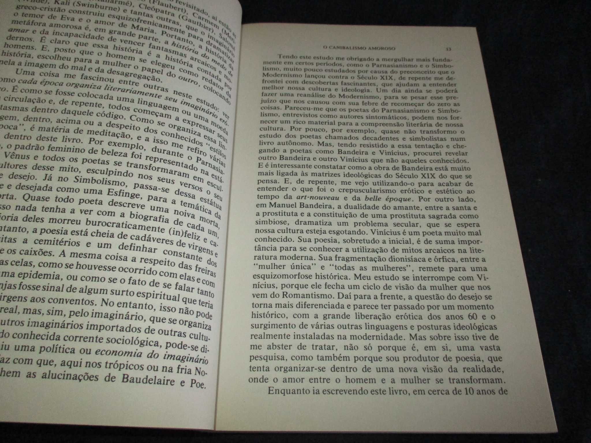 Livro O Canibalismo Amoroso Affonso Romano de Sant'Anna