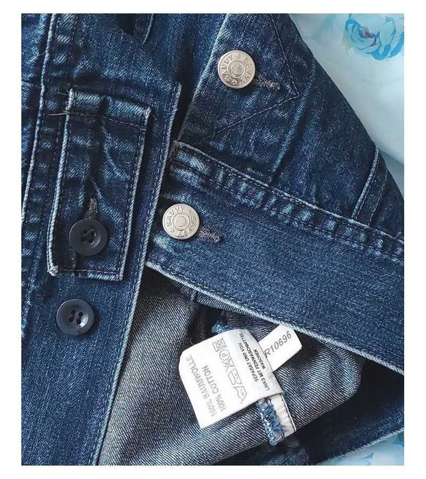 Kamizelka M 38 jeansowa granatowa katana bezrękawnik