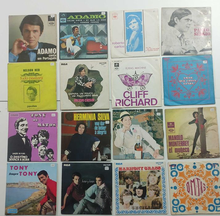 Discos antigos Vinil 7' single (pequenos)