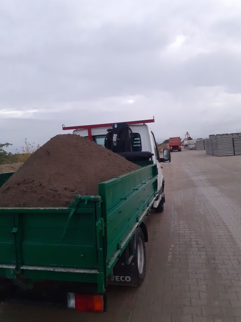Piach beton kruszywo ziemia transport wywóz gruzu w bigbag hds kostka