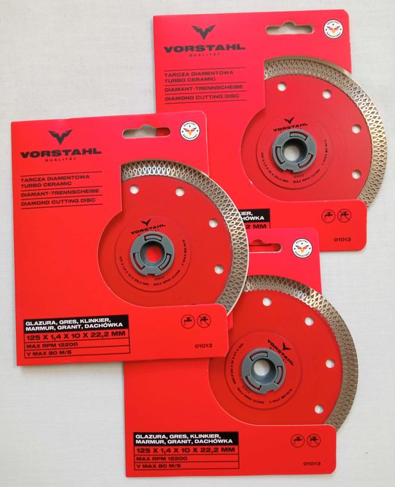 Tarcza Diamentowa do cięcia szlifowania Gres Płytki Beton 125x22,2