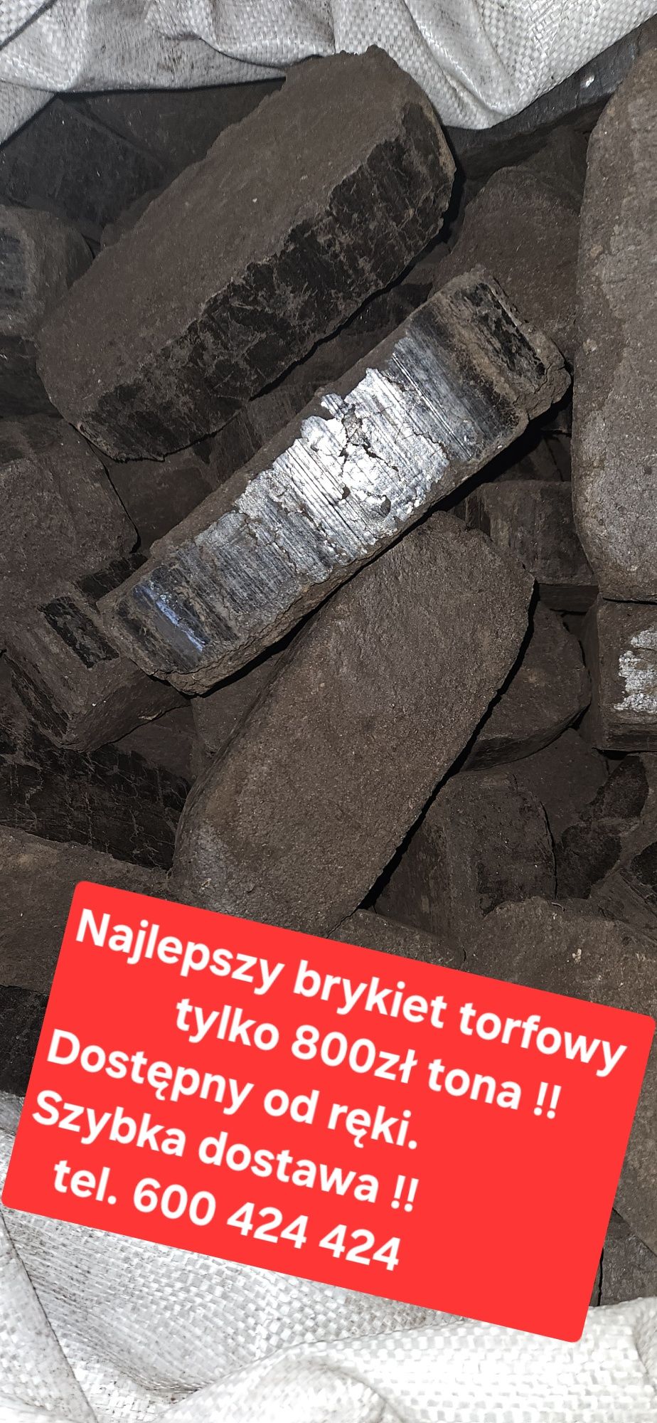Brykiet opał torfowy jak węgiel lepszy od grab dąb  drewno suche