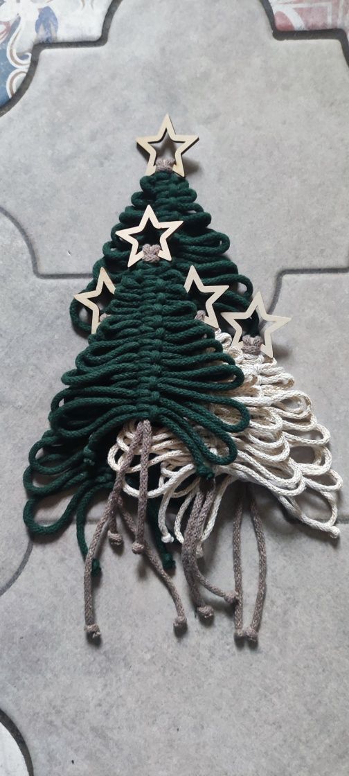 Makrama choinki dekoracje handmade