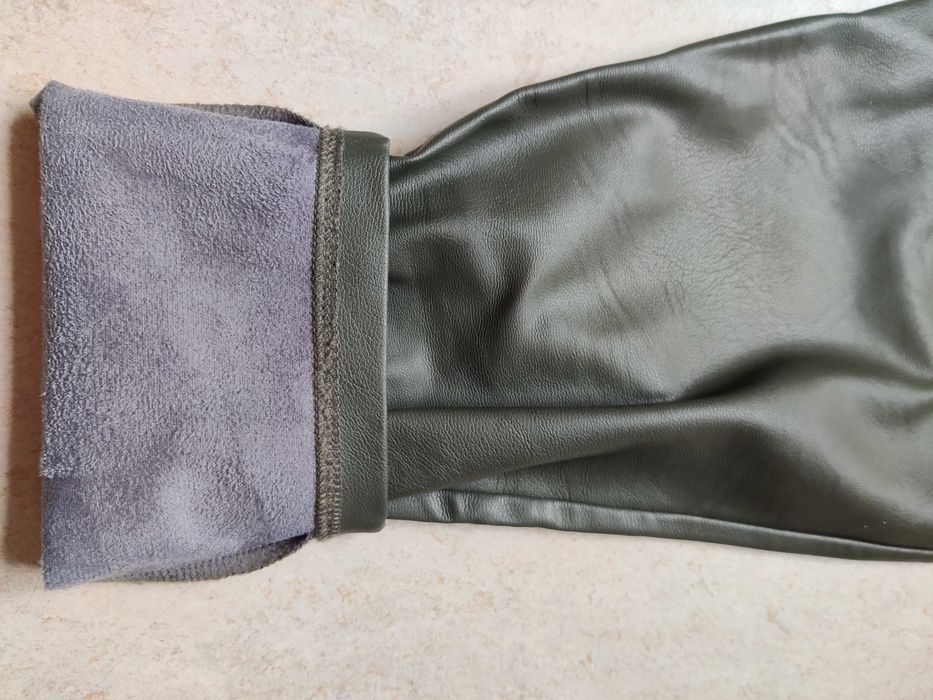 Теплі штани для вагітних з еко шкіри ,розмір S M