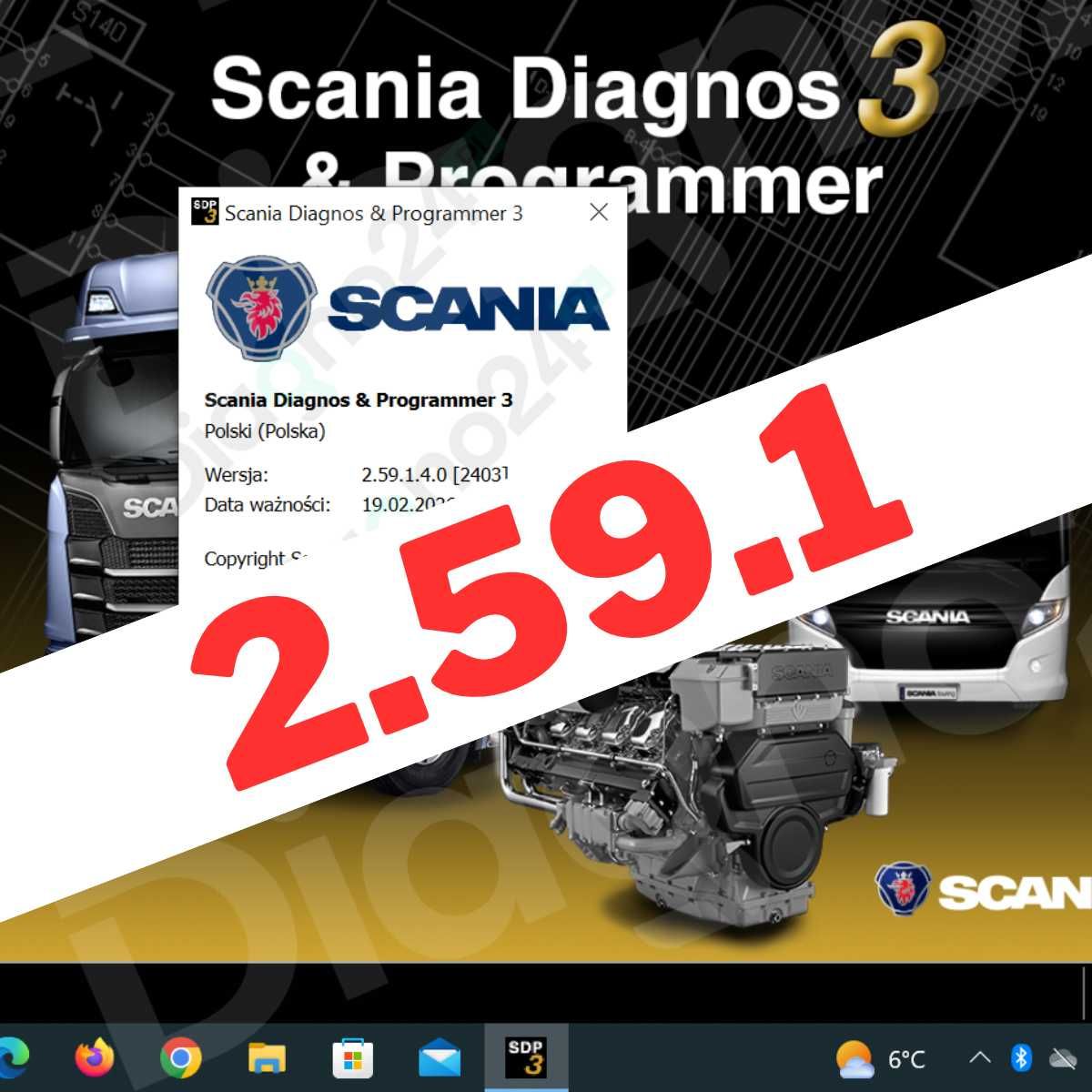 Scania SDP 2.59.1 NAJNOWSZA Wersja Zdalna Instalacja VCI3