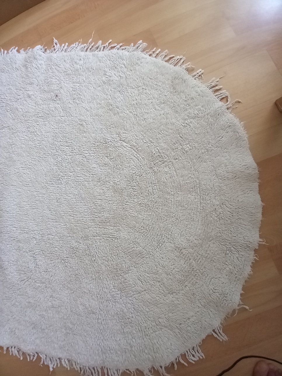 Bawełniany 100% chodnik lub dywanik owalny 82x141 cm, na jednej stroni