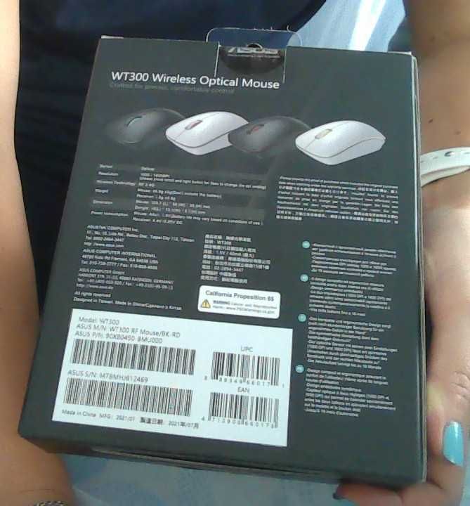 Rato Asus WT300 Wireless Optical Mouse - NOVO