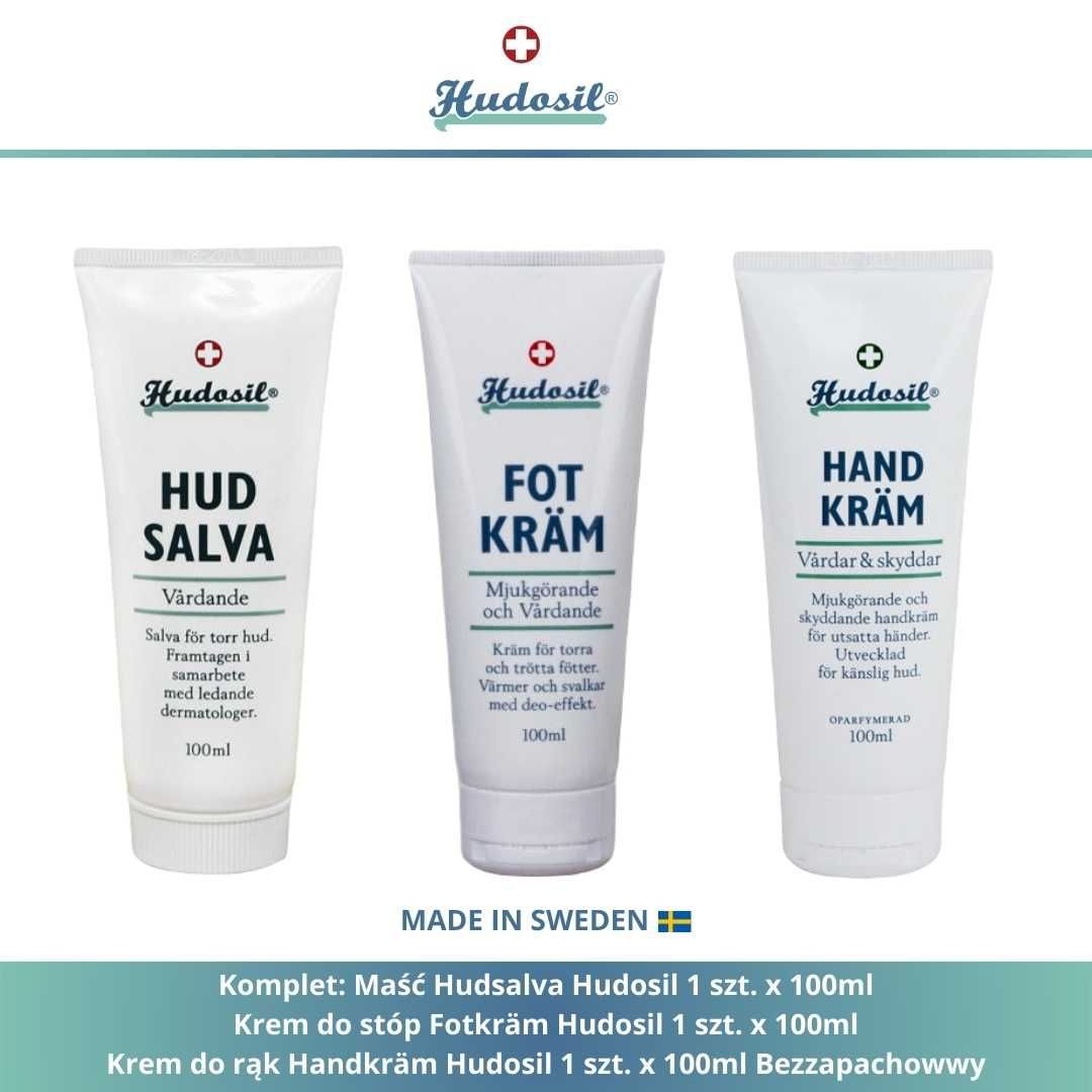 Hud Salva 100ml, Fotkräm 100ml, Handkräm Bezzapachowy 100ml Szwecja