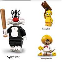 3 figurki: Tweety, kot Sylwester i Speedy Gonzales