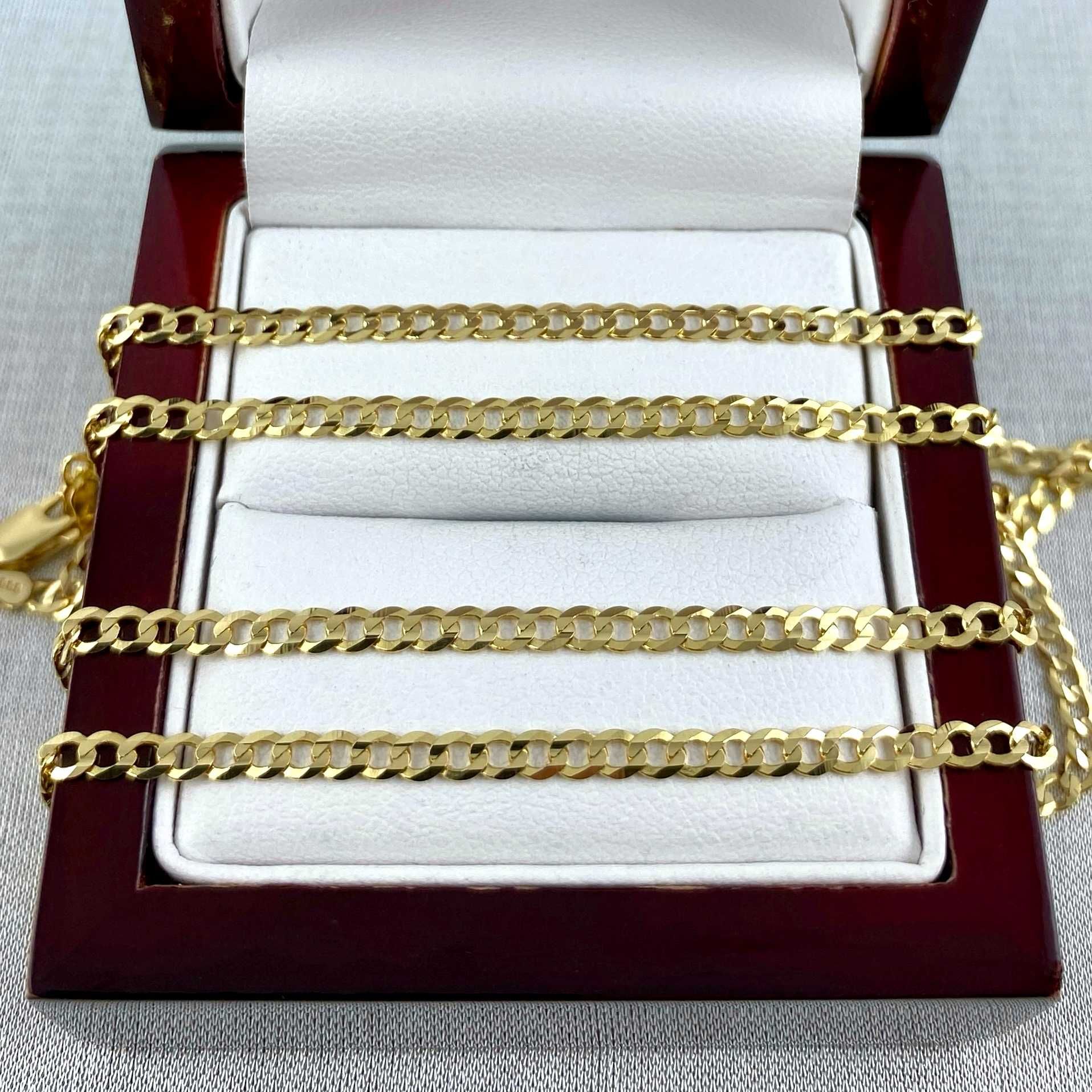 ZŁOTY łańcuszek splot PANCERKA "pełna" 2,9mm PR. 585 (14K) dł. 55 cm