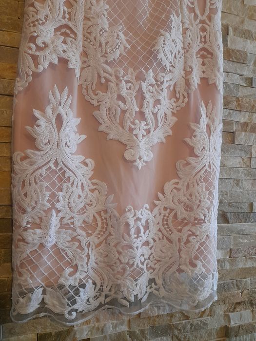 Sukienka elegancka ślub cywilny chrzest święta koronka jak nowa