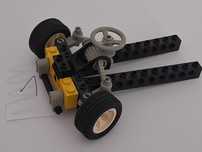 LEGO układ kierowniczy z kołami 2790 + 2792 -  1 szt Technic (R1)