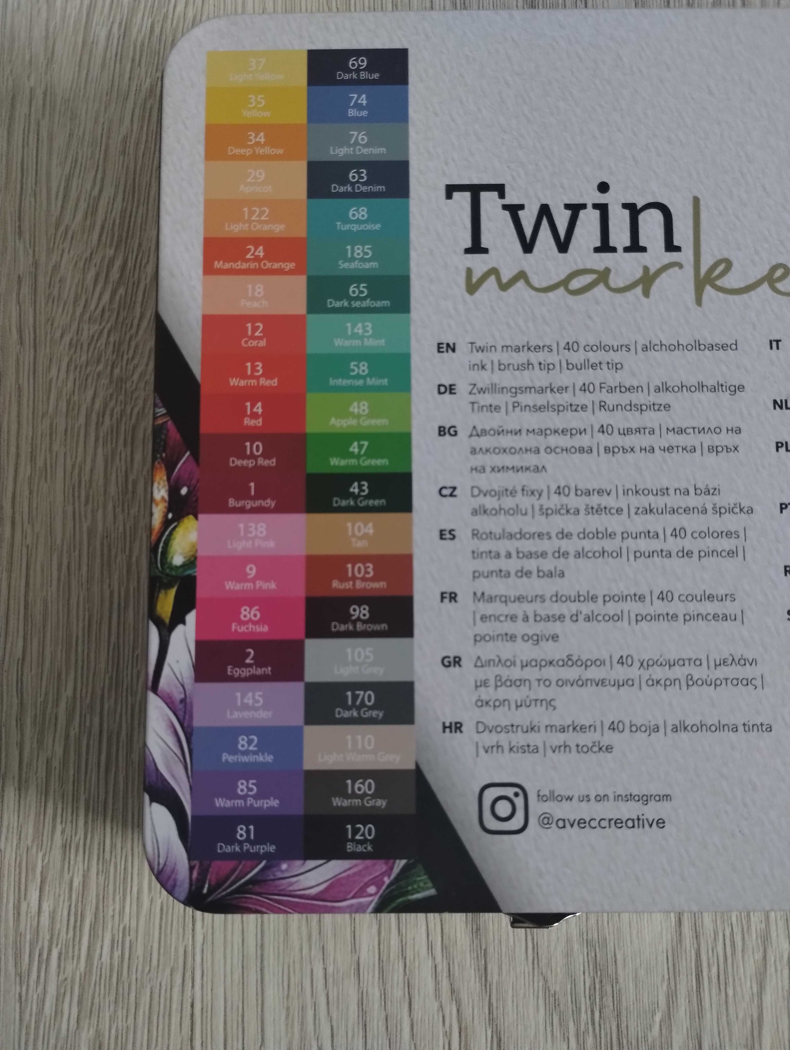markery, flamastry, pisaki TwinMarker podwójne 40szt alkoholowe Nowe