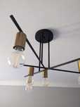 lampa żyrandol loft czarna