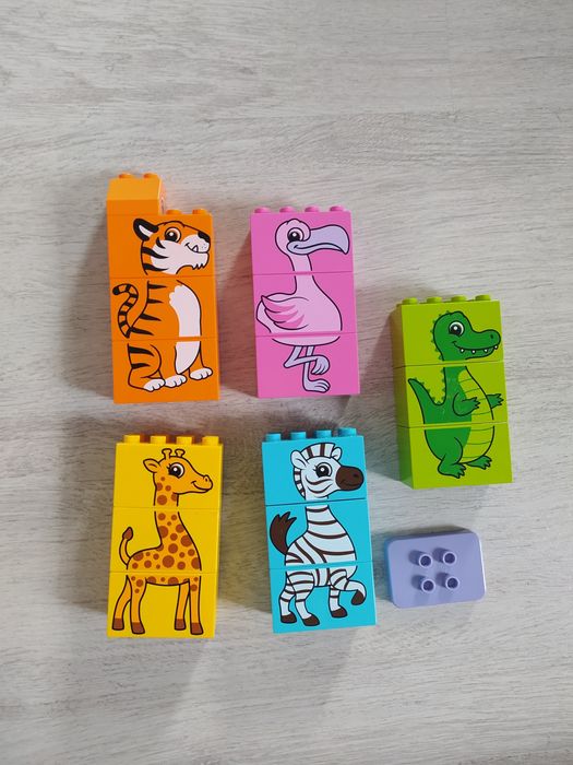 Zestaw klocków LEGO Duplo zwierzęta zoo kolorowe puzzle