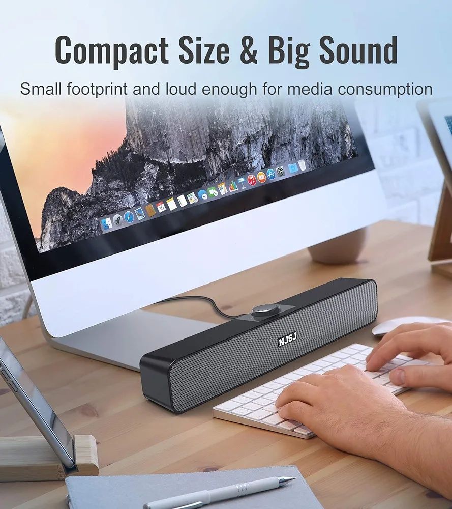 Głośnik komputerowy soundbar usb mini jack h106 2x3w