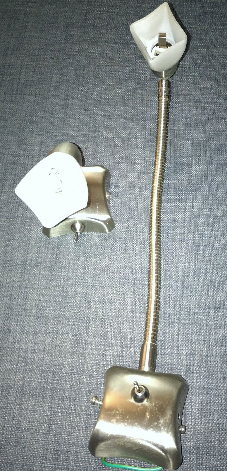 Lampa ścienna kinkiet komplet 3 szt ecru żarówki G9