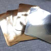Ламінована подложка срібло-золото 14,5х20см 100 штук