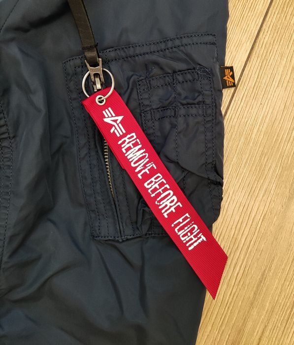 Alpha Industries męska granatowa kurtka bomberka w rozmiarze L