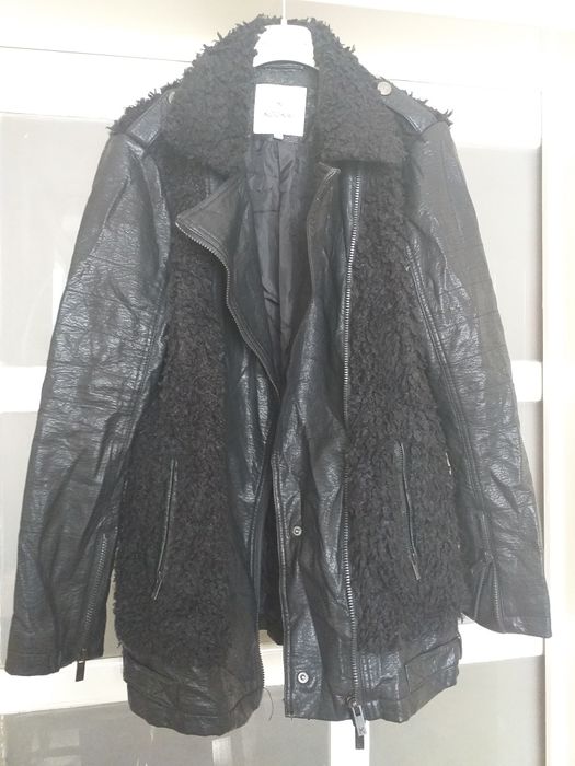 Blusão de mulher pêlo e napa da kookai