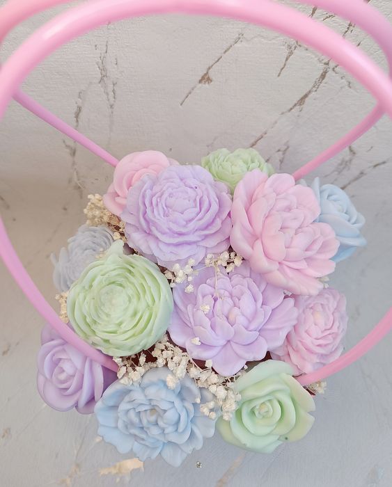 Kwiaty z mydła w torebce