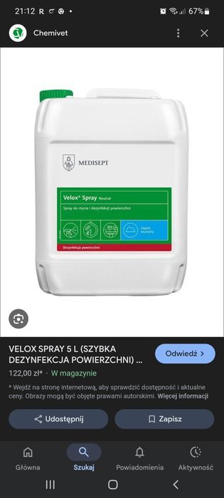 Velox spray 5 L wyprzedaż