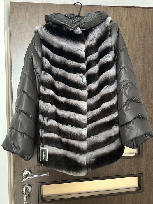 Комбінована шубка,нова,натуральна,Італія