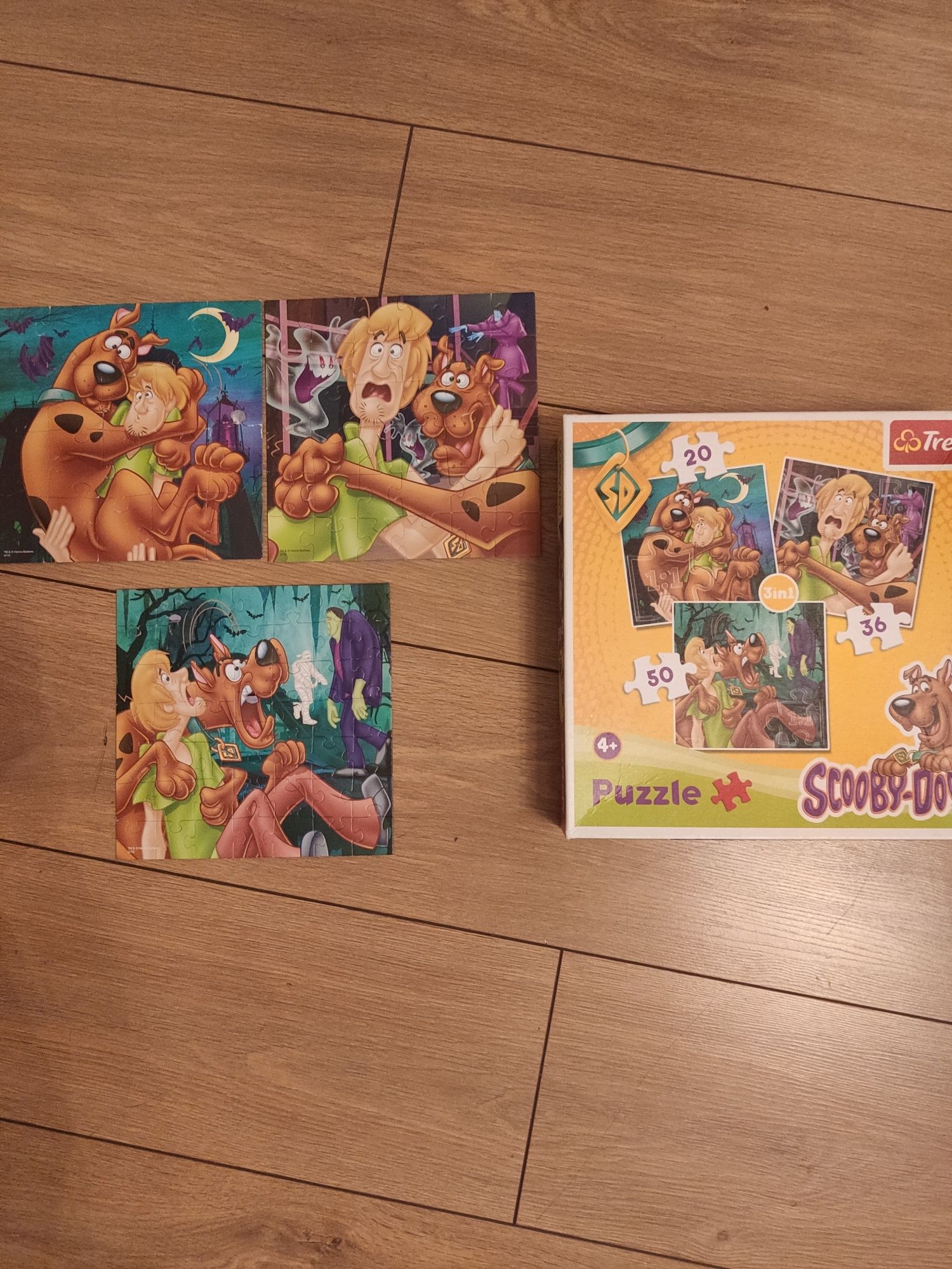 Puzzle firmy Trefl z bohaterem bajki Scooby-Doo. Wiek +4