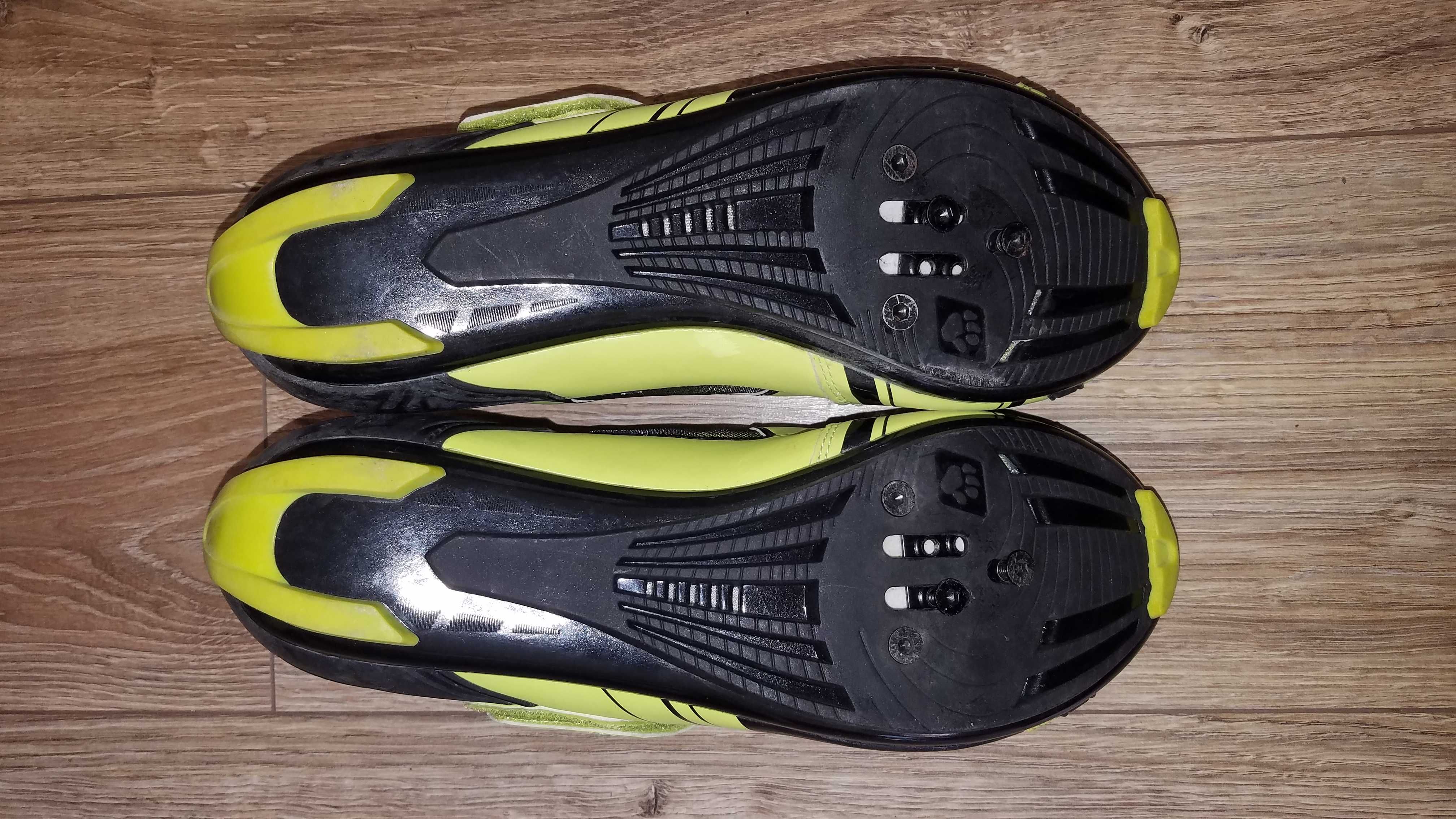 Buty rowerowe MUDDYFOX 43/44 28cm rzepy na rower żółte stan BDB
