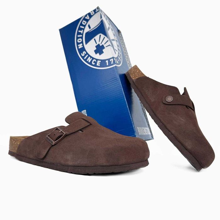 Капці Birkenstock Boston ALL Brown premium клоги