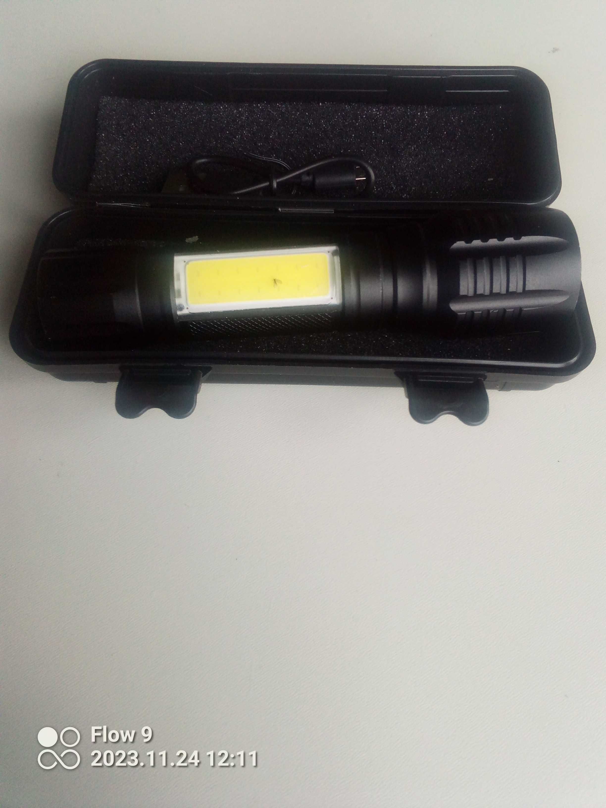 Latarka taktyczna szpiegowska LED + etui XL