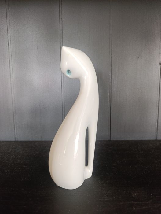 Porcelanowa figurka kota Ćmielów lata 50/60
