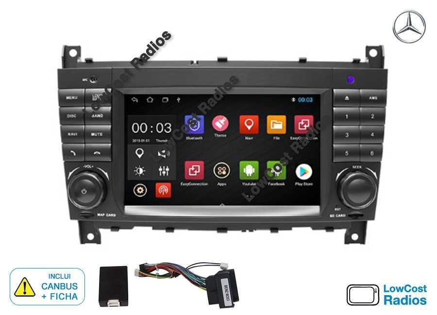 Auto Rádio GPS Mercedes Class C w203 (Android 15) 2004 a 2006